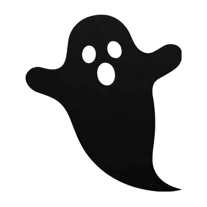 Halloween Surprised Ghost Metal Sign