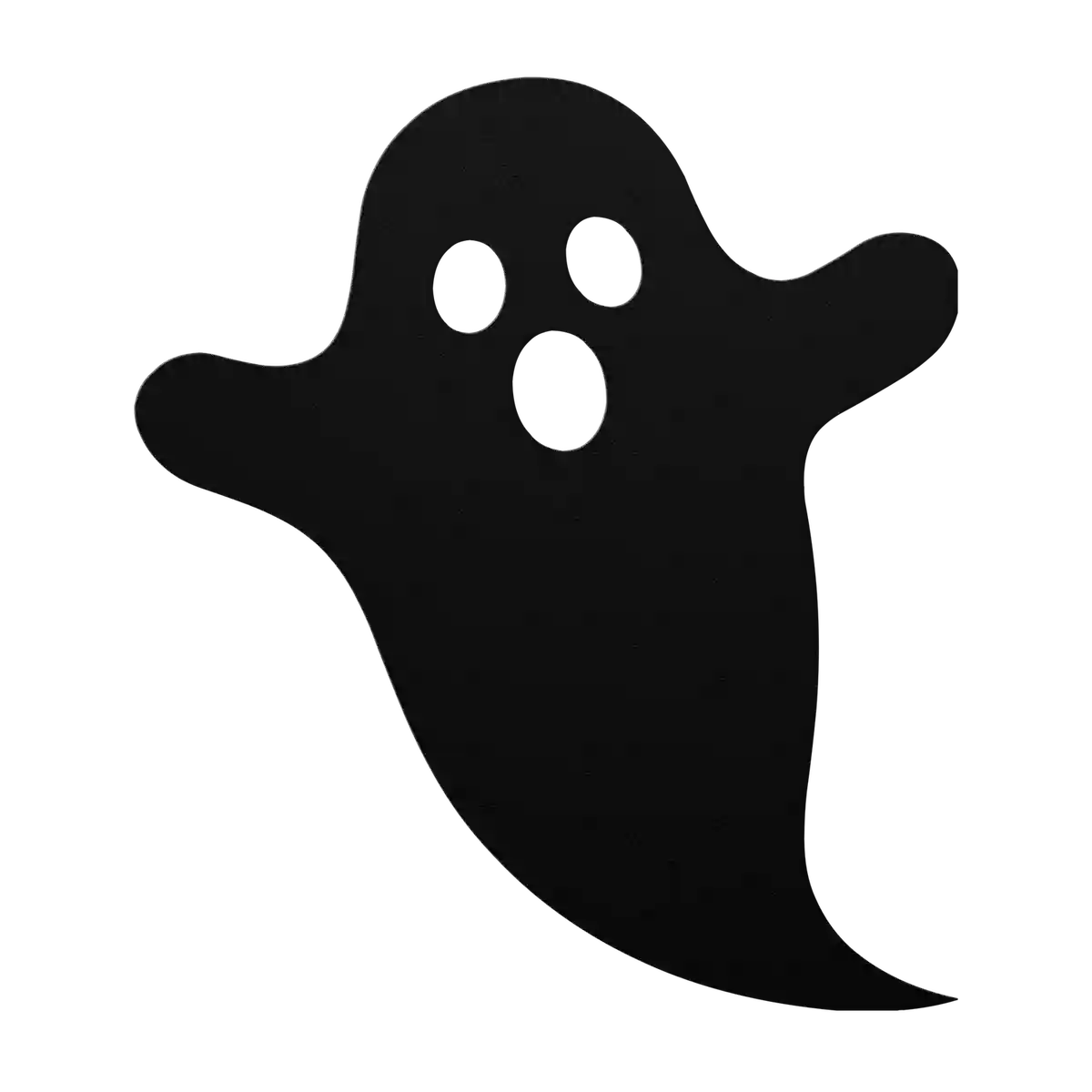 Halloween Surprised Ghost Metal Sign