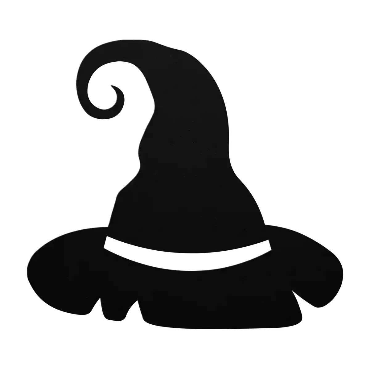 Halloween Swirl Top Witch Hat Metal Sign