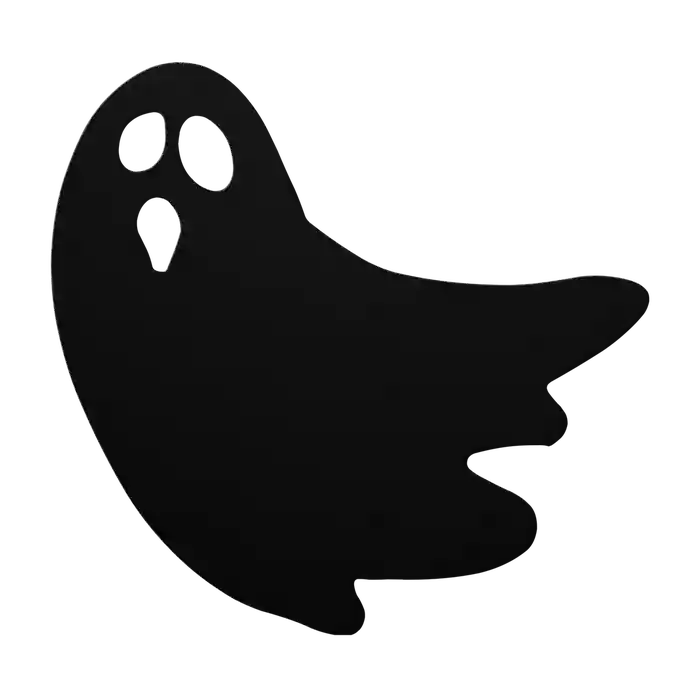 Halloween Swooping Ghost Metal Sign