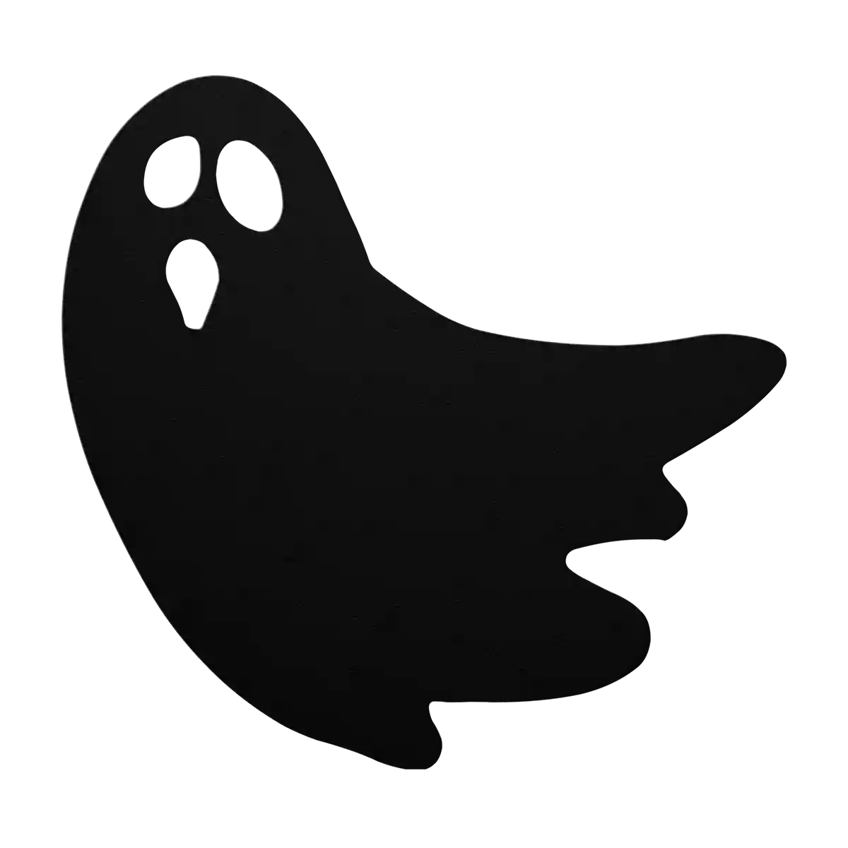Halloween Swooping Ghost Metal Sign
