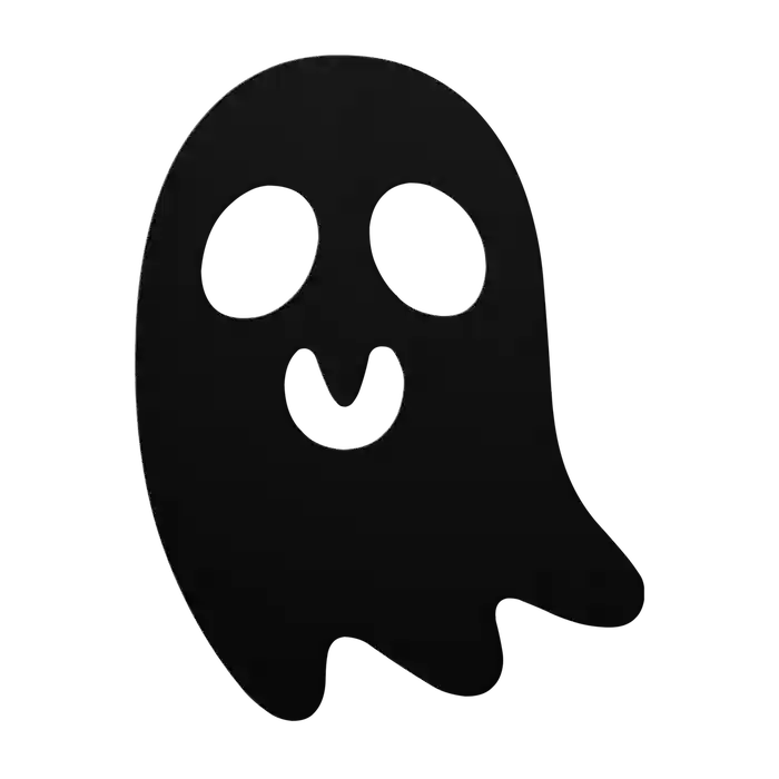 Halloween Tall Smiling Ghost Metal Sign