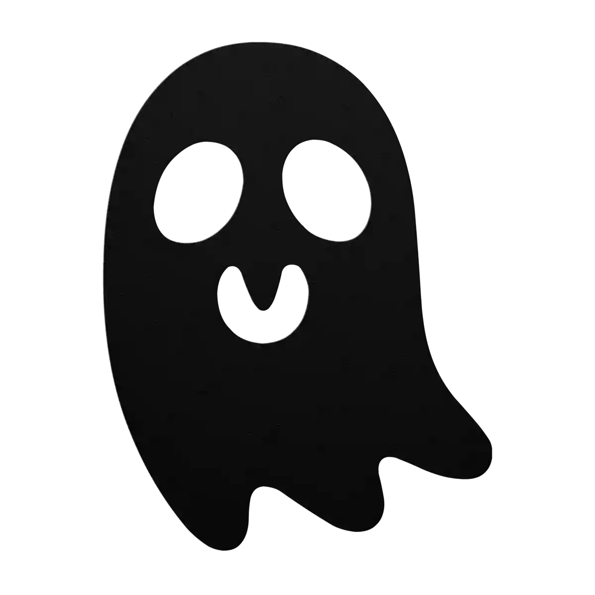Halloween Tall Smiling Ghost Metal Sign