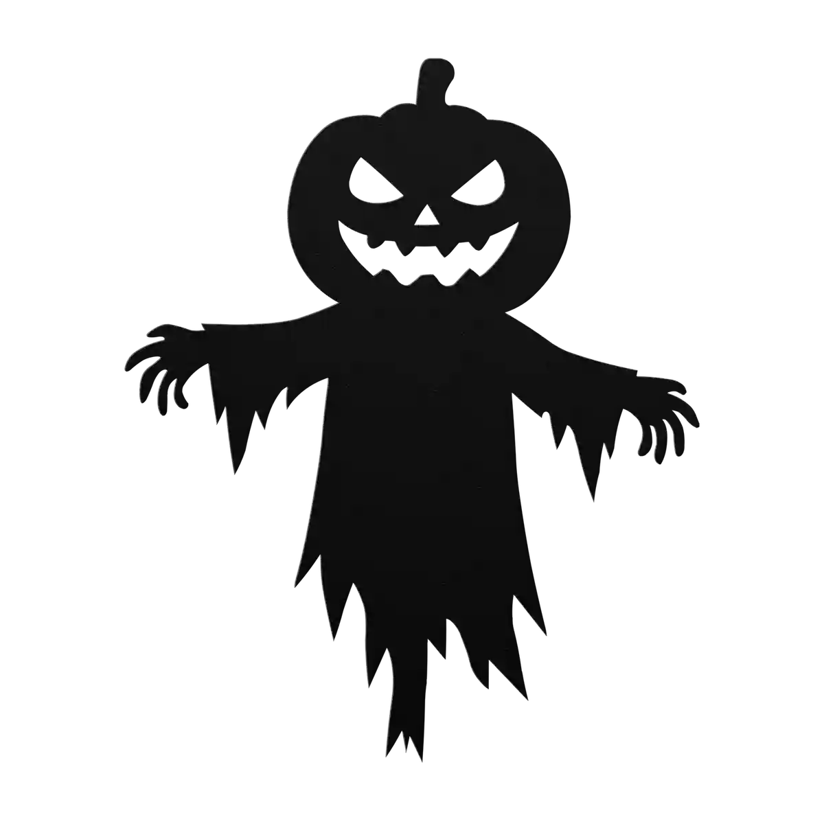 Halloween Tattered Scarecrow Metal Sign