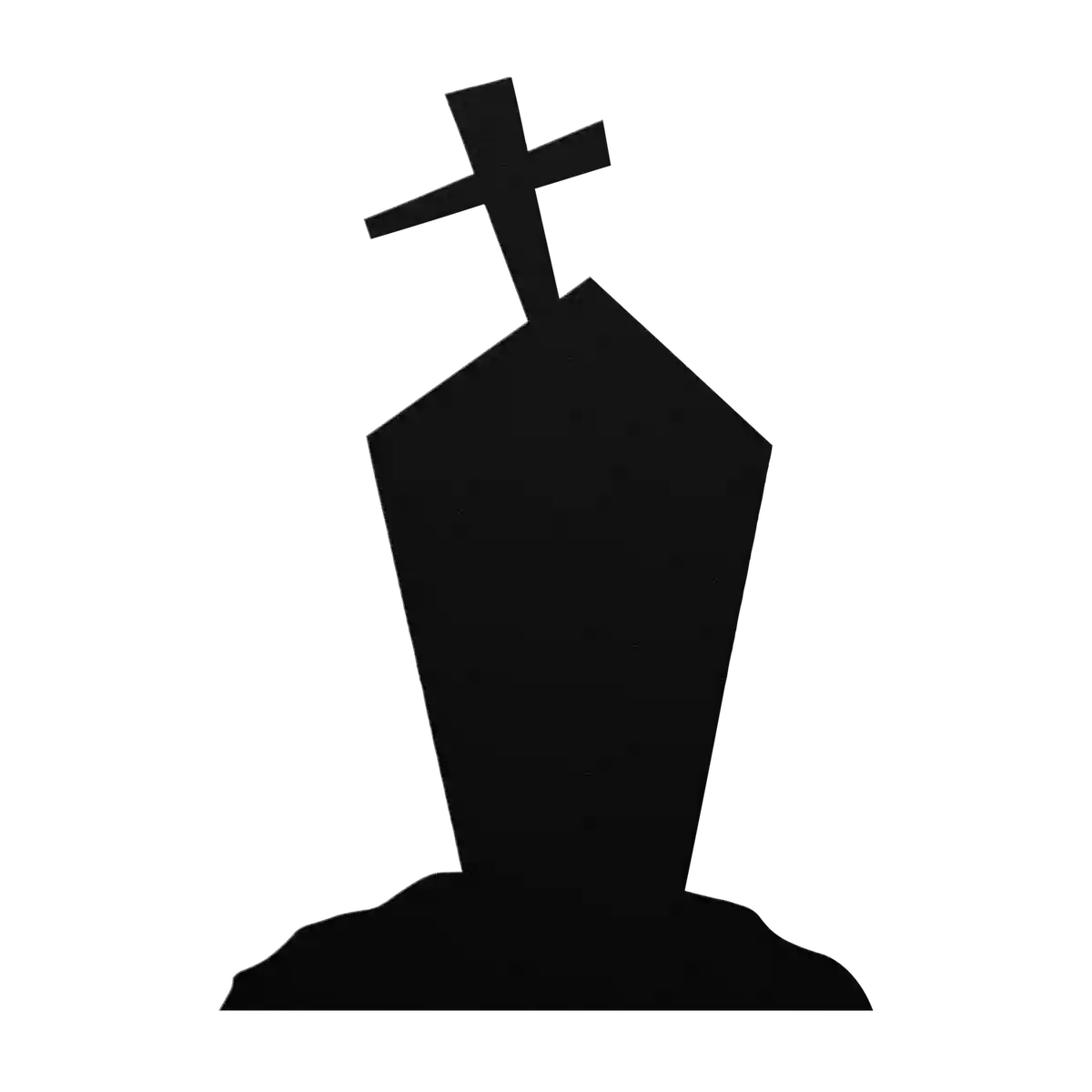 Halloween Tilted Cross Grave Metal Sign