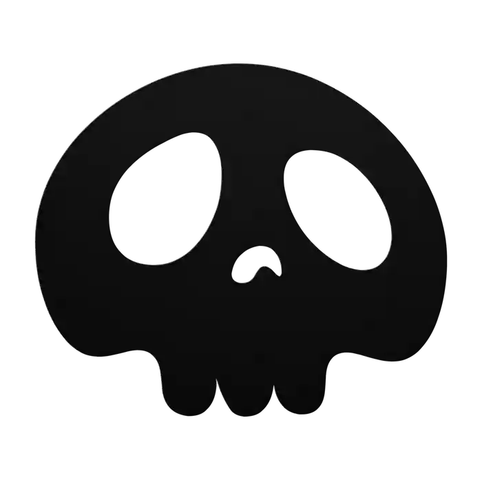 Halloween Toothless Skull Metal Sign