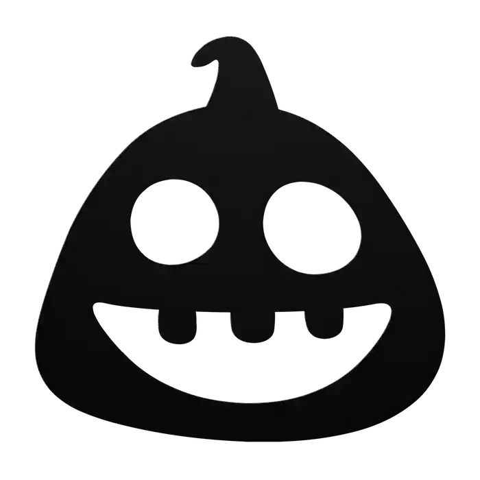 Halloween Toothy Grin Pumpkin Metal Sign