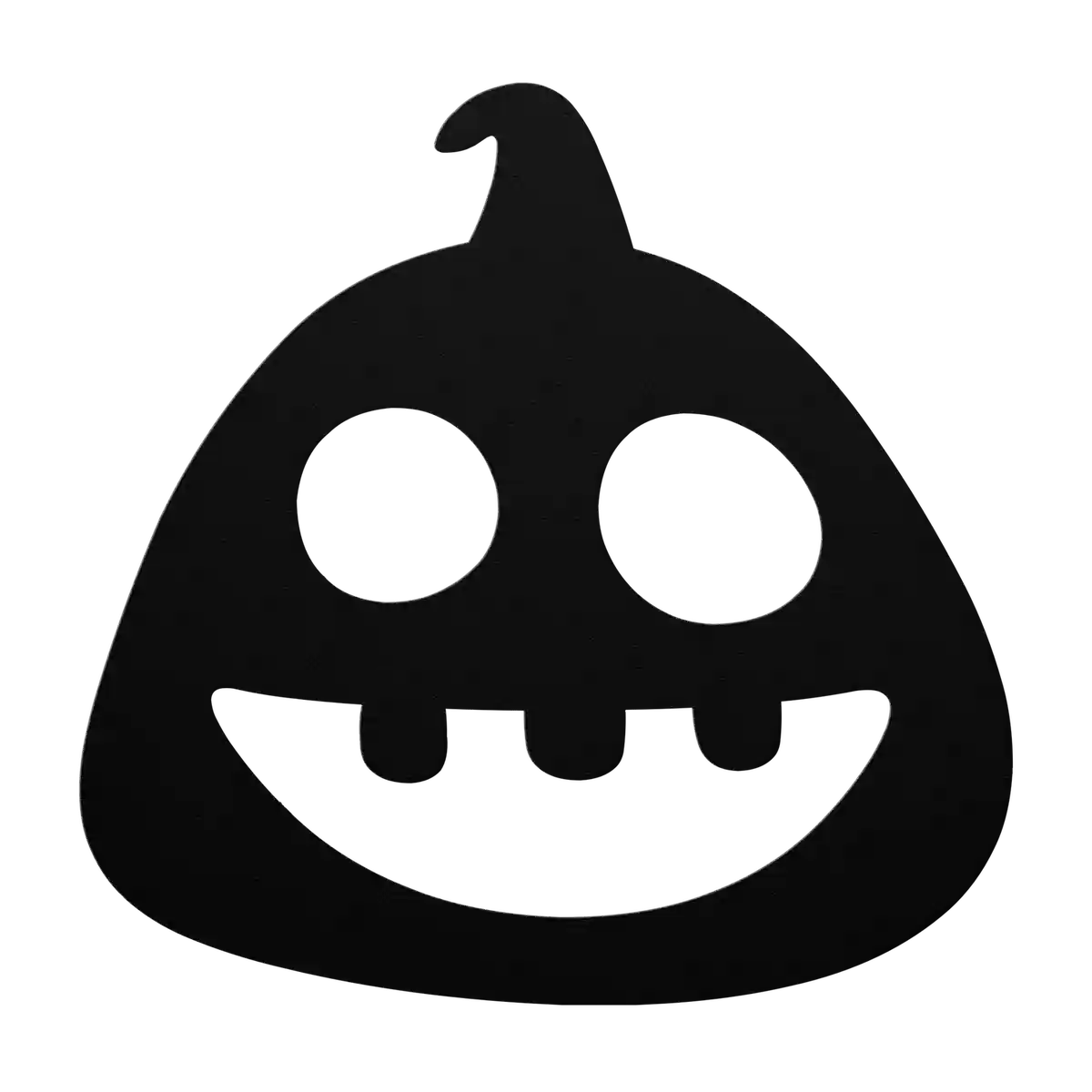 Halloween Toothy Grin Pumpkin Metal Sign