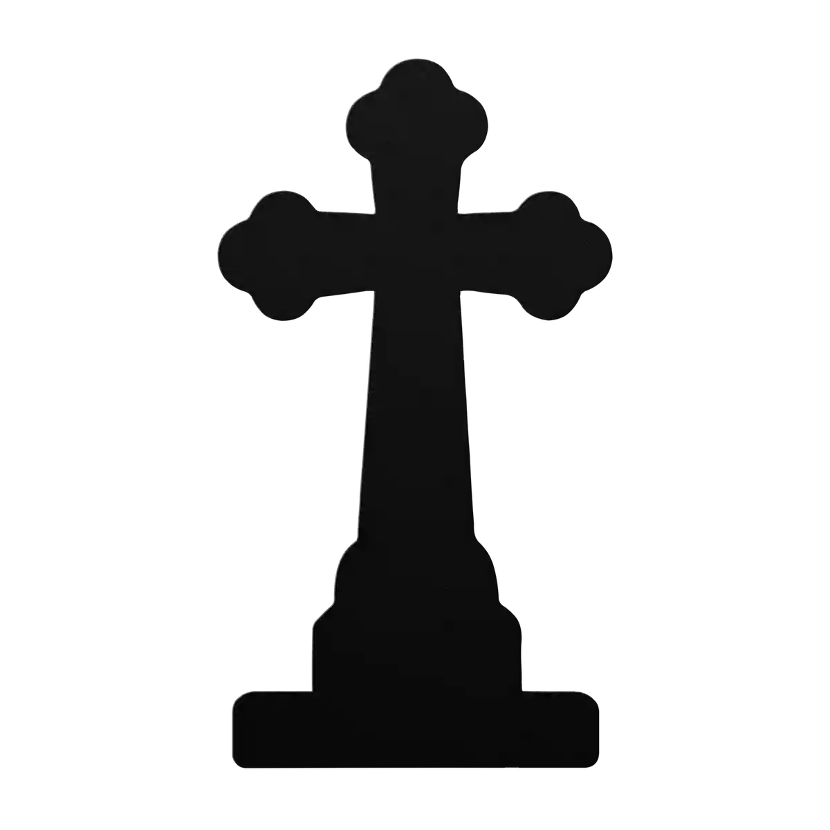 Halloween Trefoil Plinth Cross Metal Sign