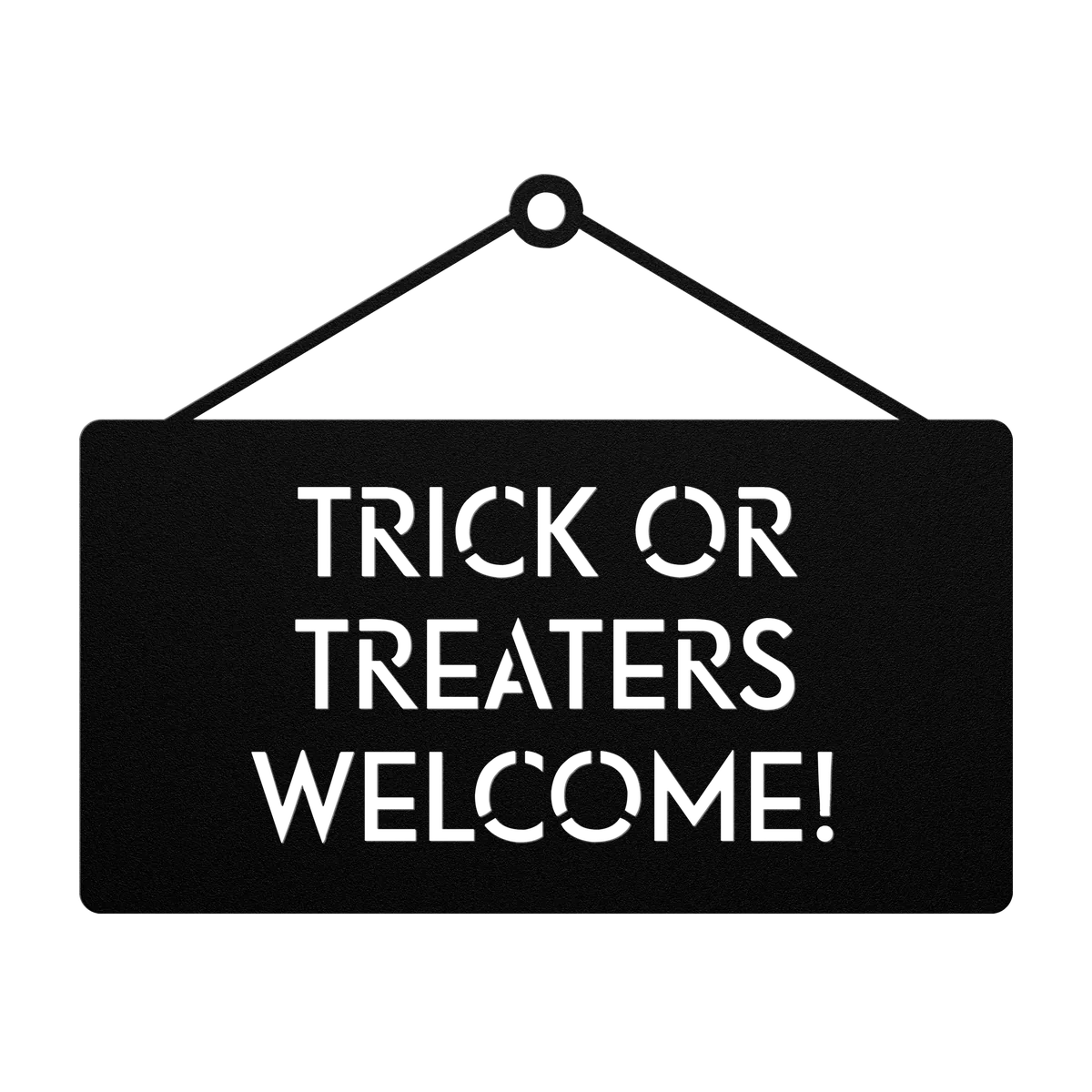 Halloween Trick or Treaters Welcome Sign Metal Sign