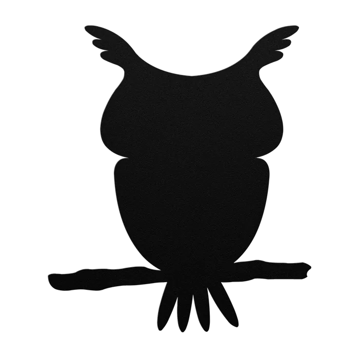 Halloween Tufted Owl Metal Sign
