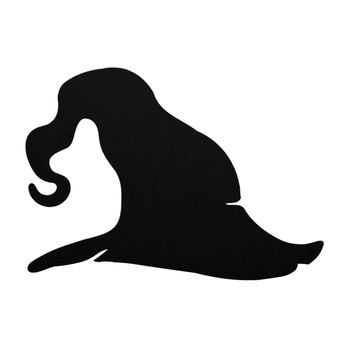 Halloween Twisted Tail Witch Hat Metal Sign