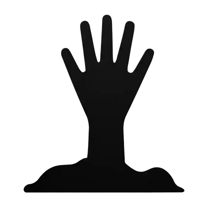 Halloween Upright Hand Metal Sign