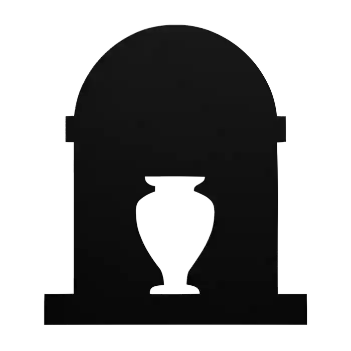 Halloween Urn Headstone Metal Sign