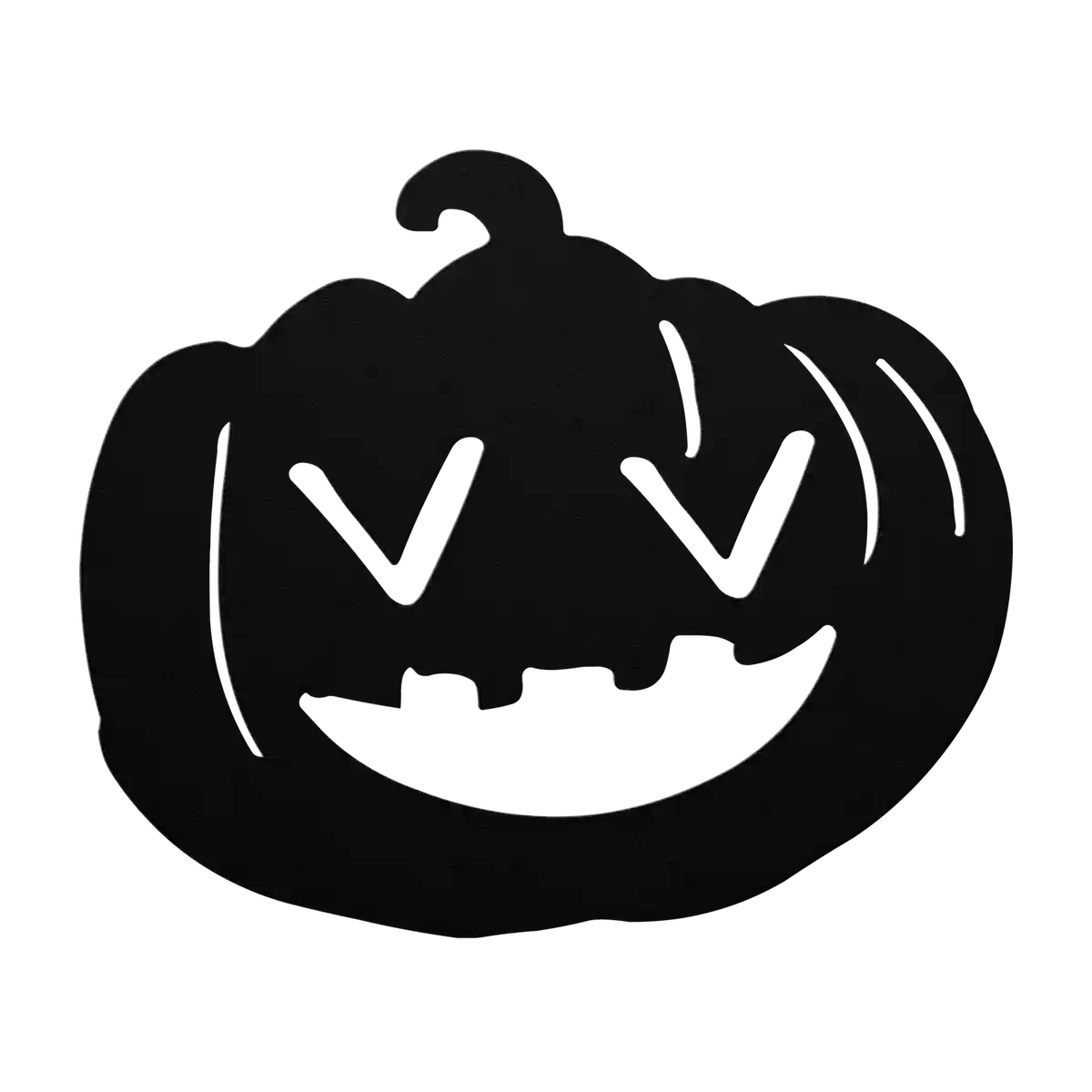Halloween V-Eyed Pumpkin Metal Sign