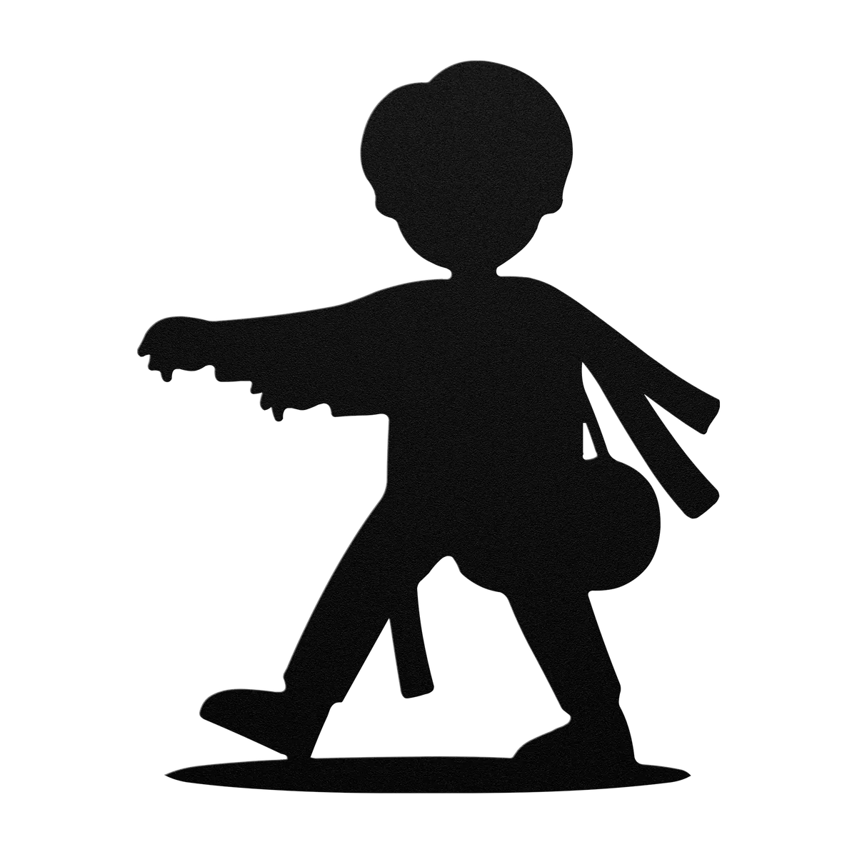 Halloween Walking Trick or Treater Metal Sign
