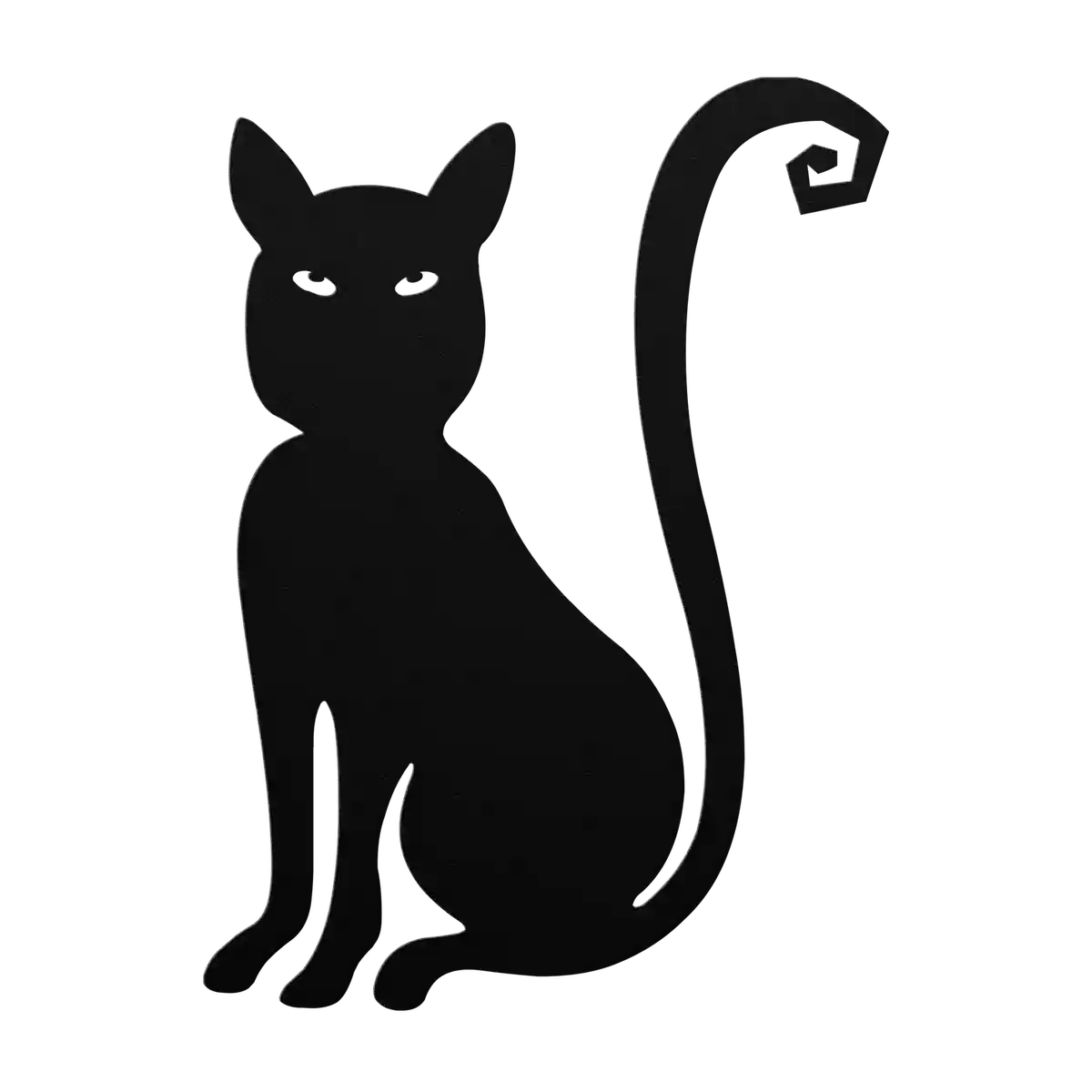 Halloween Watchful Cat Metal Sign