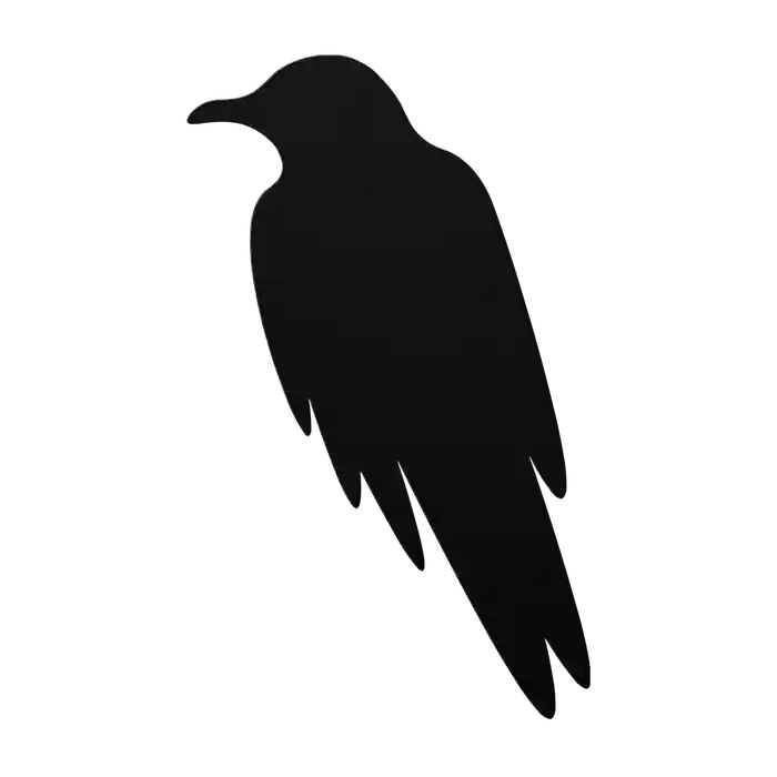 Halloween Watching Crow Metal Sign