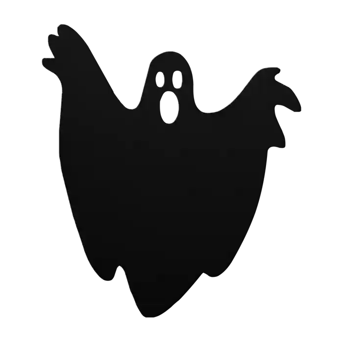 Halloween Waving Ghost Metal Sign