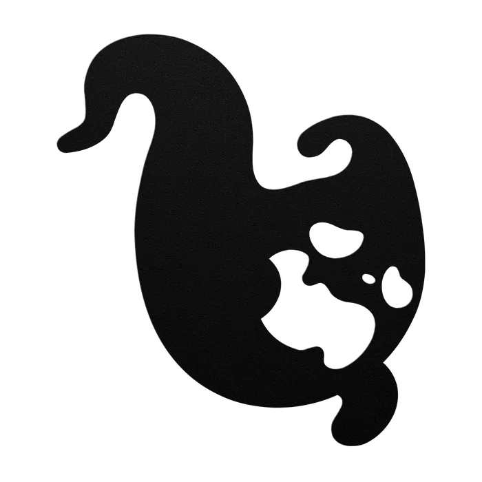 Halloween Wavy Tail Ghost Metal Sign