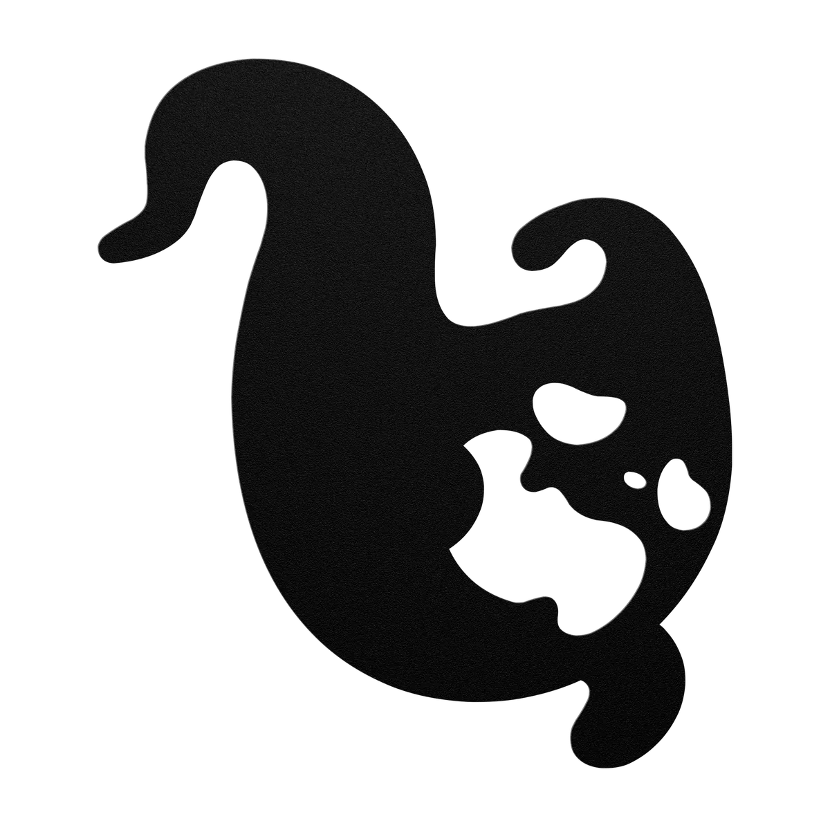 Halloween Wavy Tail Ghost Metal Sign
