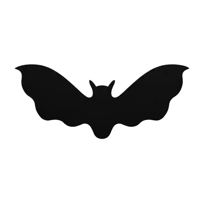 Halloween Wavy Wing Bat Metal Sign