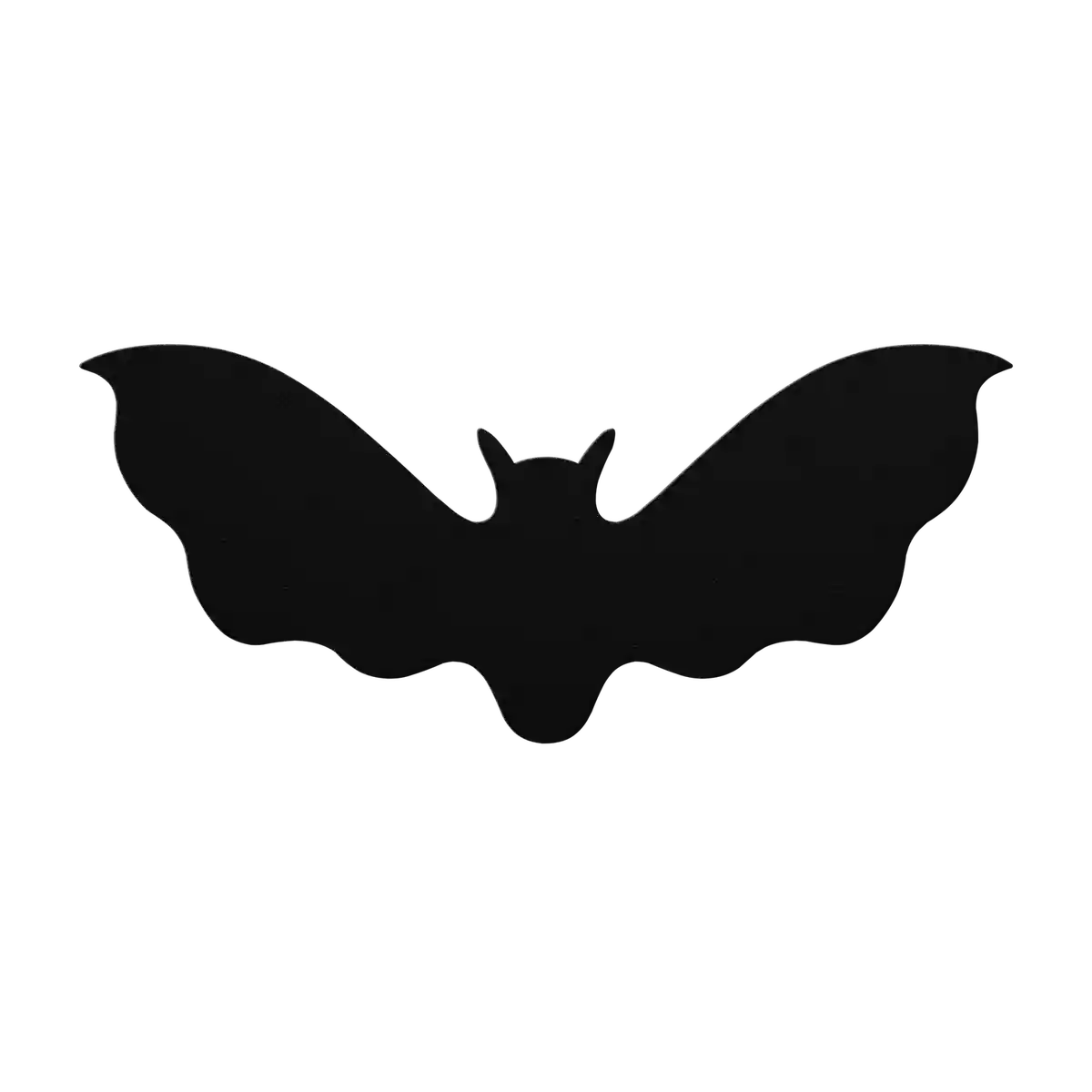 Halloween Wavy Wing Bat Metal Sign