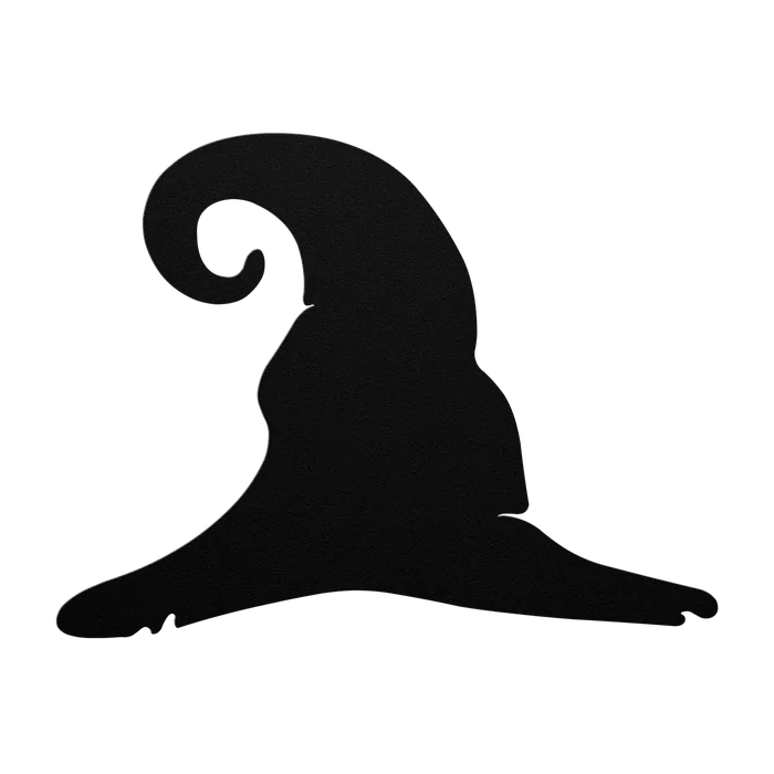 Halloween Wide Brim Witch Hat Metal Sign