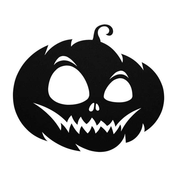Halloween Wide-Eyed Jack-o-Lantern Metal Sign