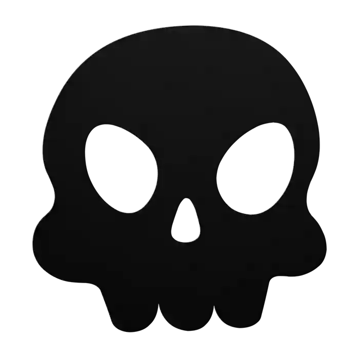 Halloween Wide-Eyed Skull Metal Sign