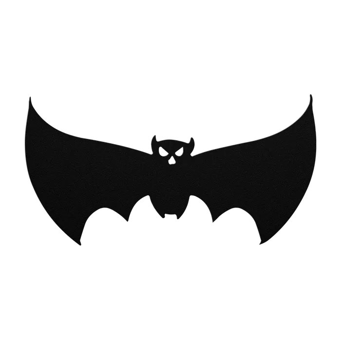 Halloween Wide Glide Bat Metal Sign
