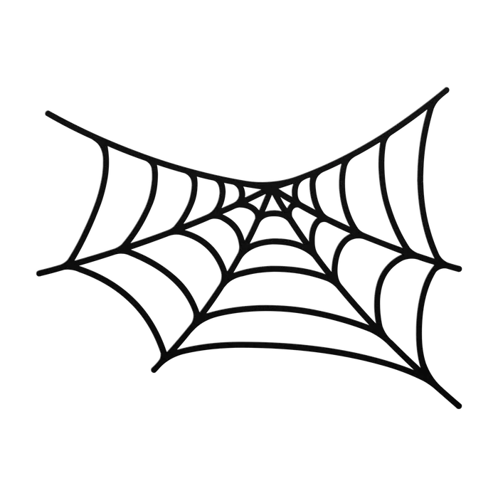 Halloween Wide Spider Web Metal Sign