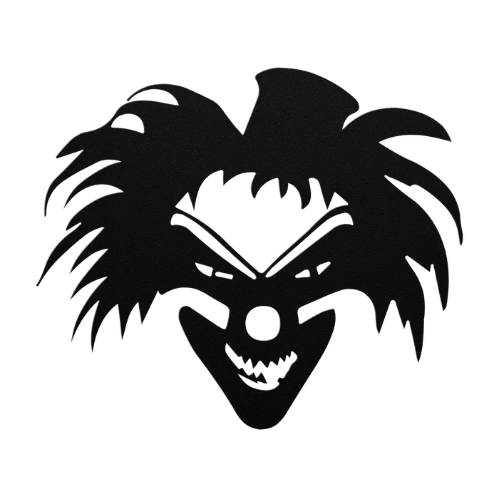 Halloween Wild Hair Clown Metal Sign