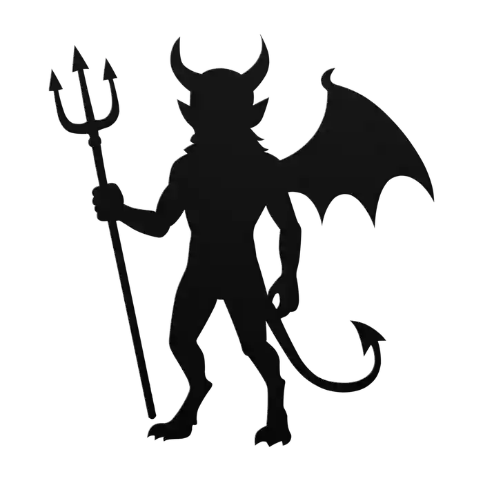 Halloween Winged Devil Metal Sign