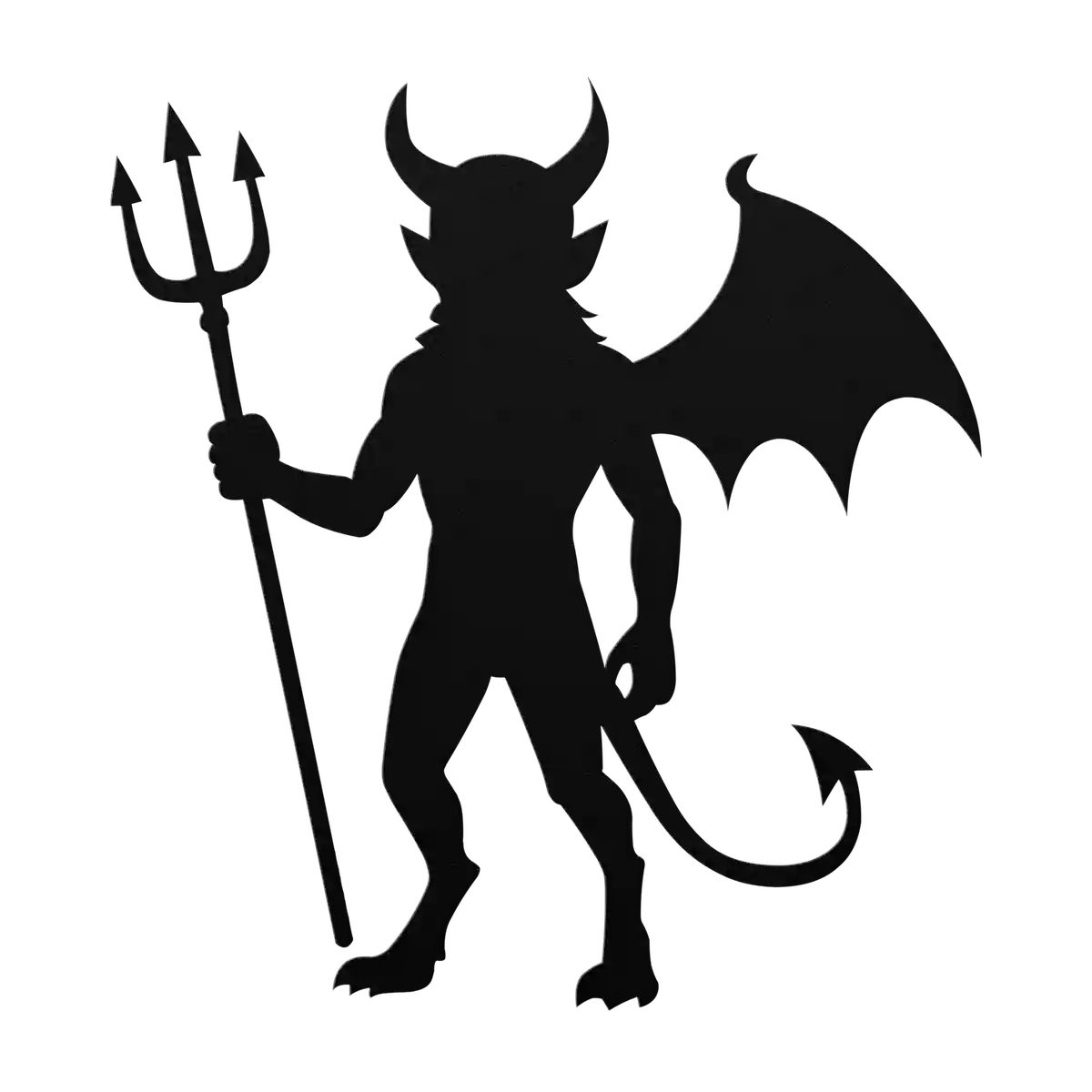 Halloween Winged Devil Metal Sign