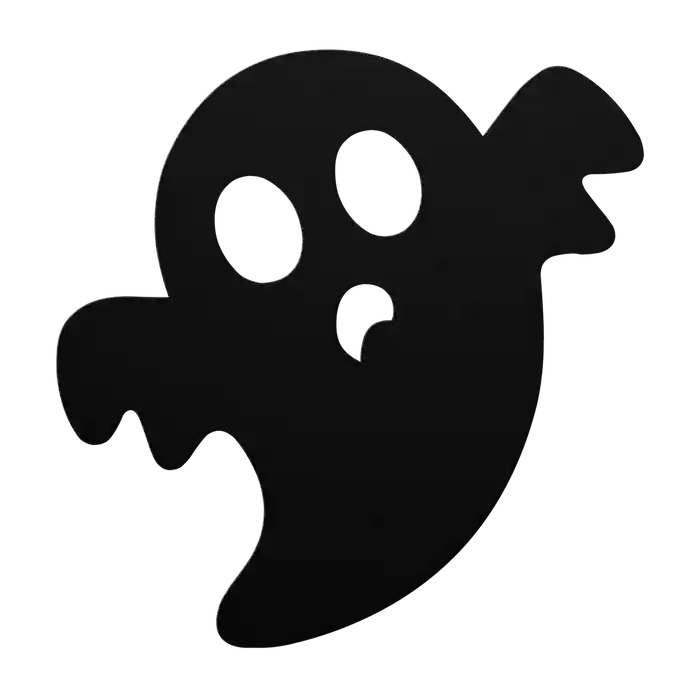 Halloween Winking Ghost Metal Sign