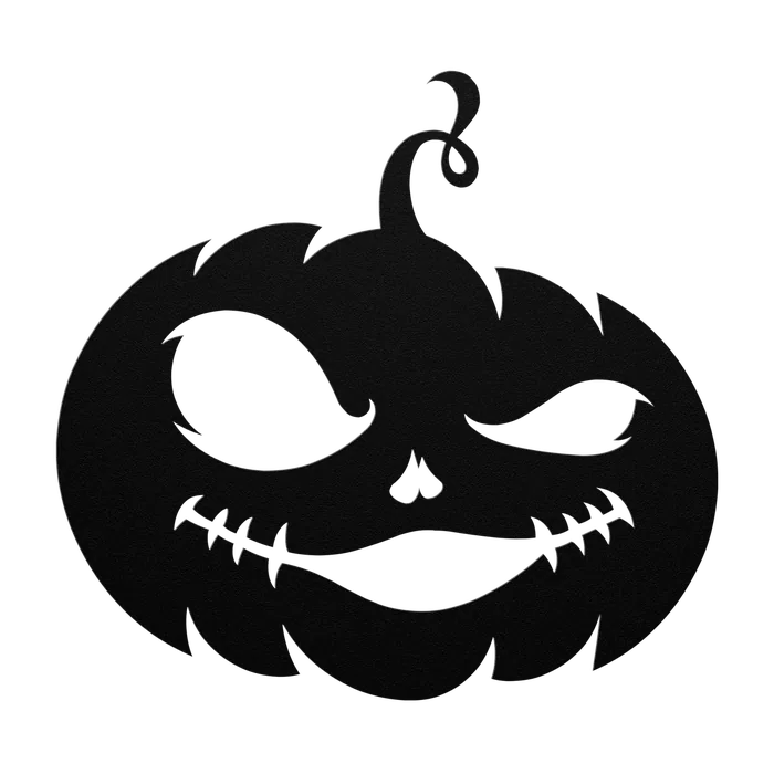 Halloween Winking Jack-o-Lantern Metal Sign