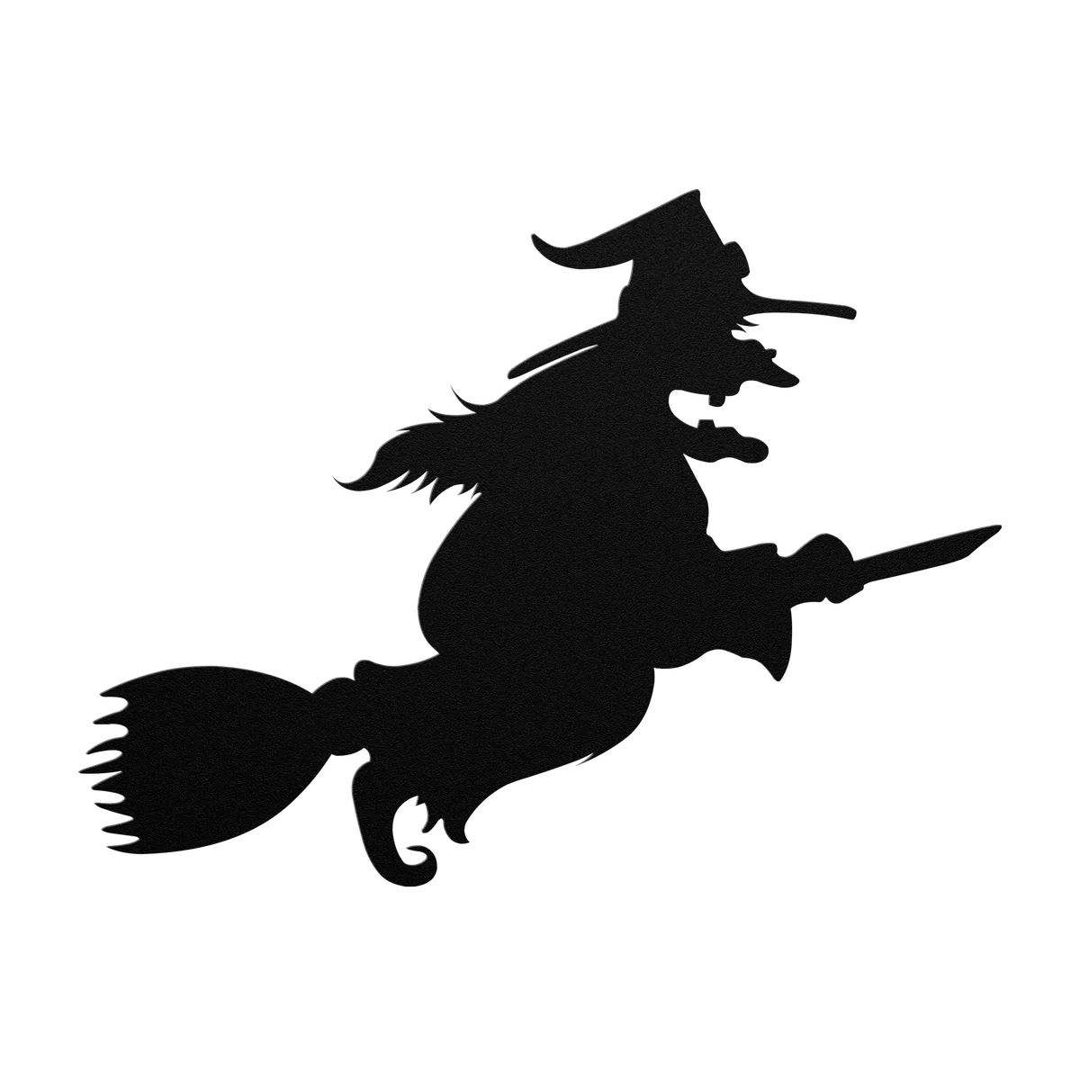 Halloween Witch on a Broomstick Metal Sign