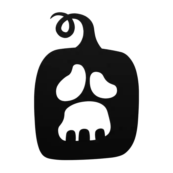 Halloween Worried Pumpkin Metal Sign