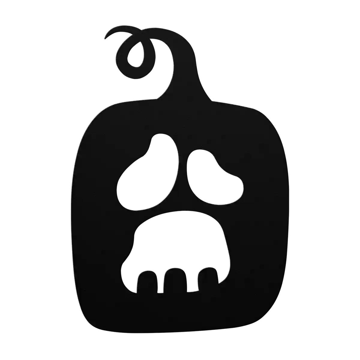 Halloween Worried Pumpkin Metal Sign