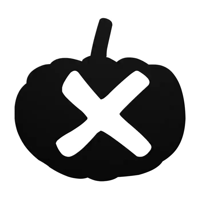 Halloween X Carved Pumpkin Metal Sign