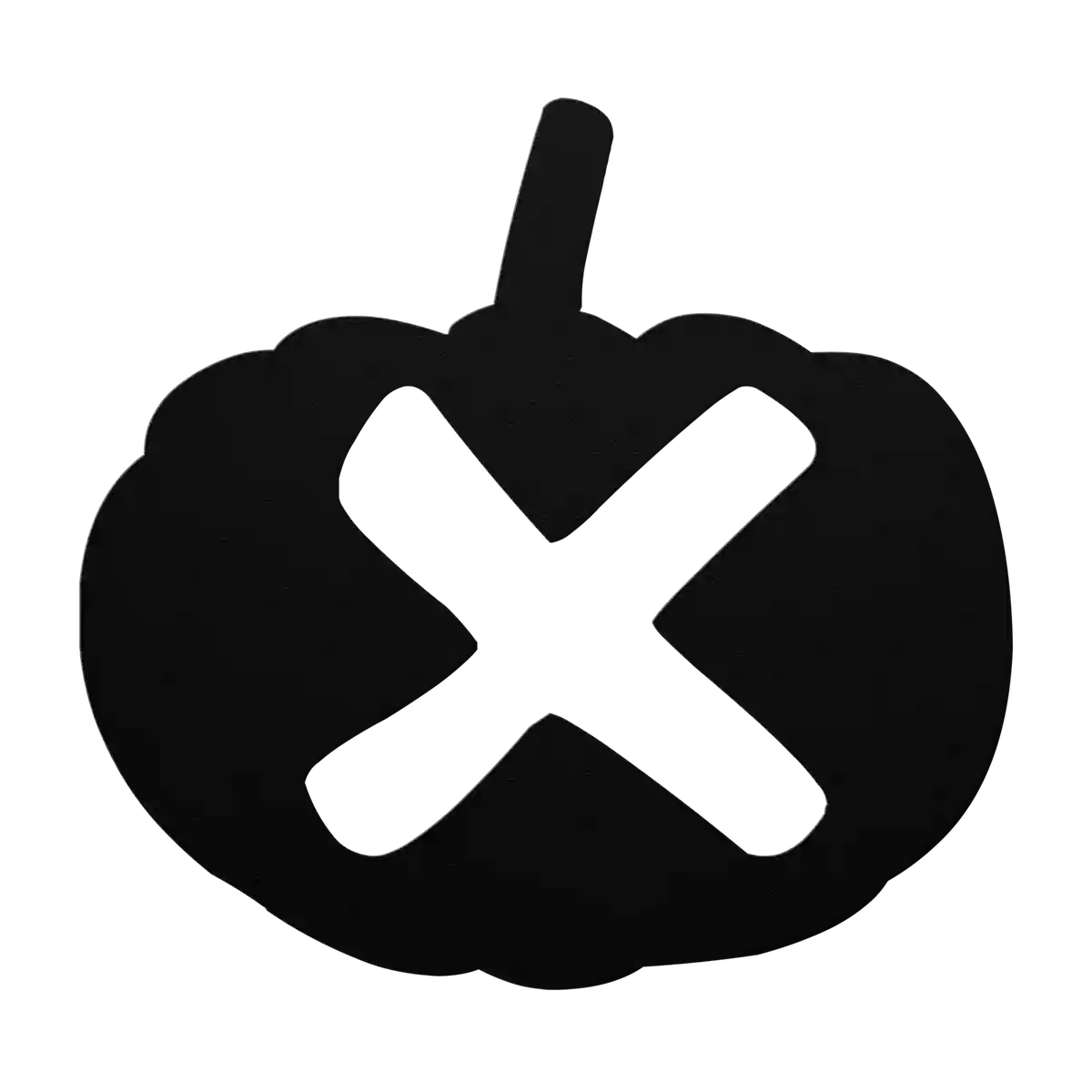 Halloween X Carved Pumpkin Metal Sign