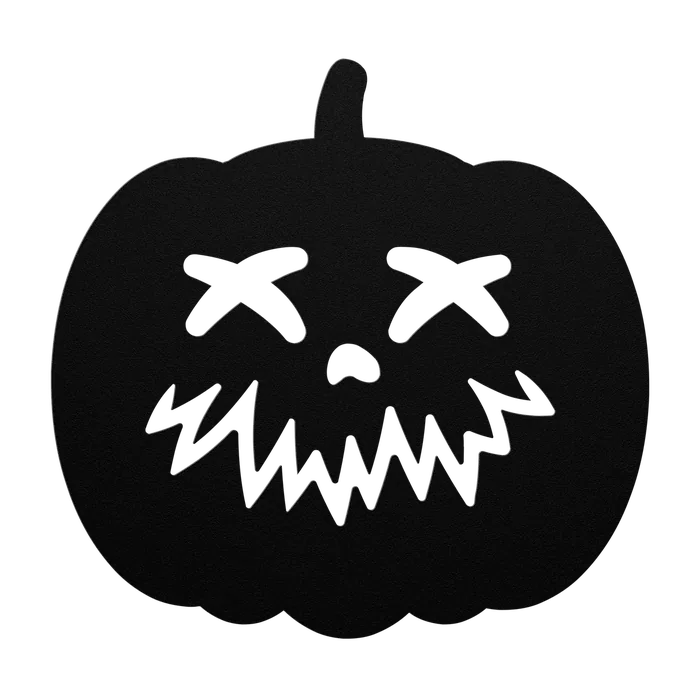 Halloween X-Eyed Jack-o-Lantern Metal Sign
