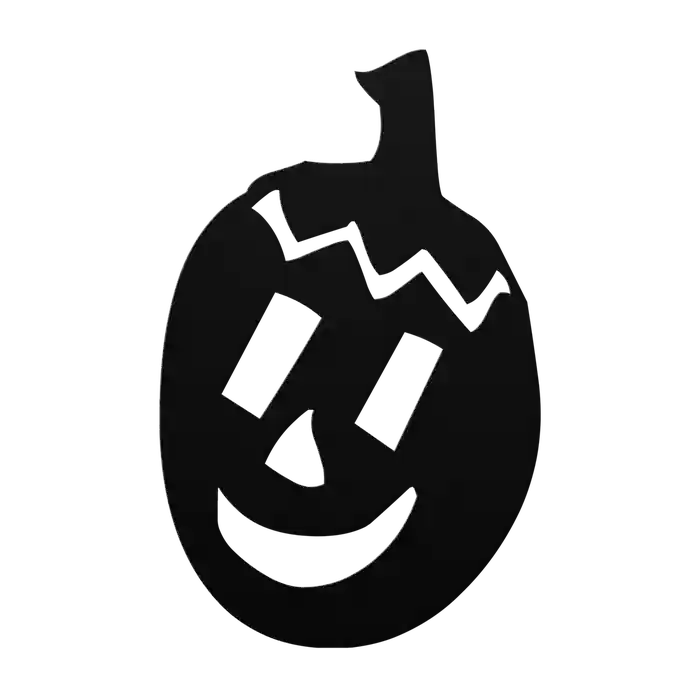 Halloween Zigzag Gourd Metal Sign