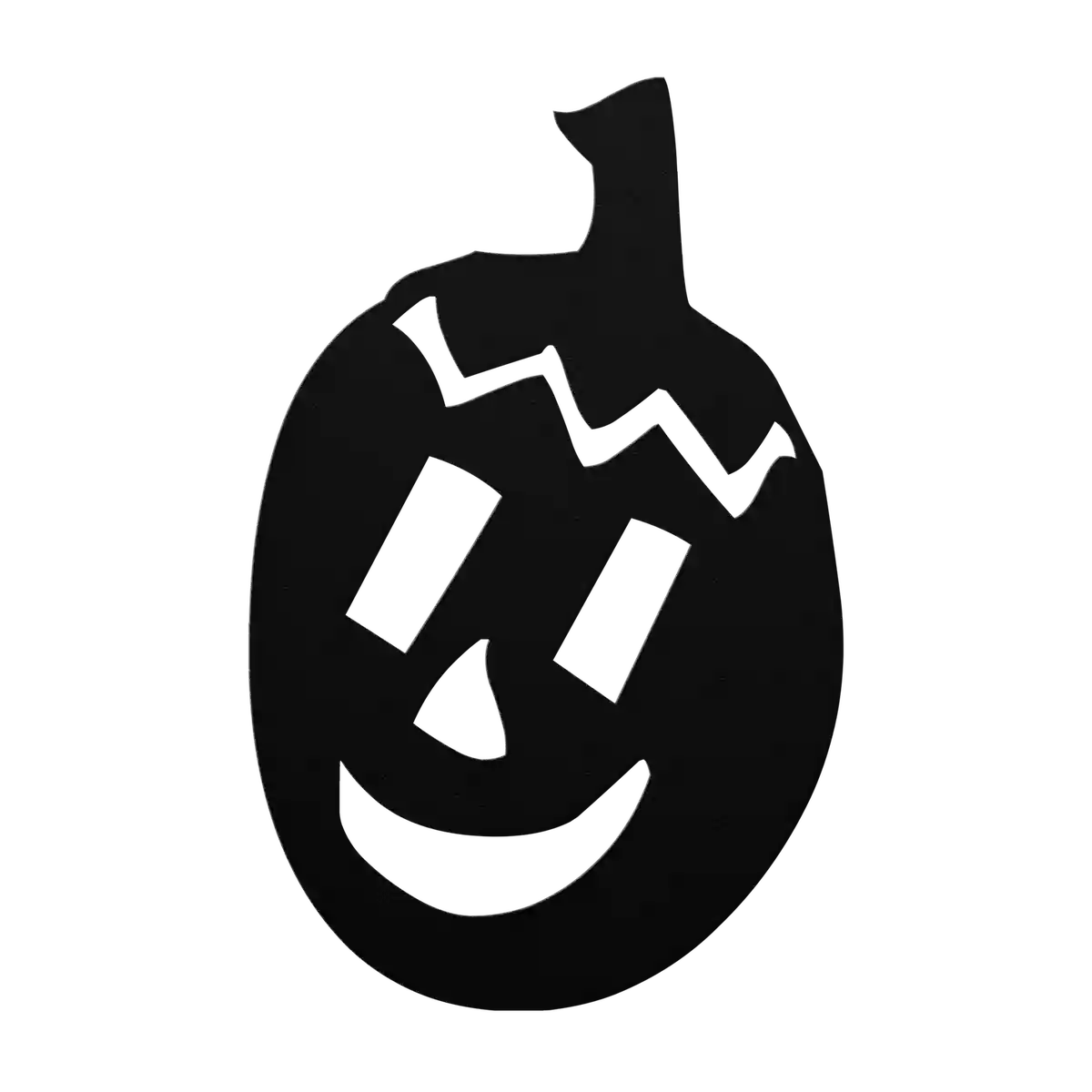 Halloween Zigzag Gourd Metal Sign