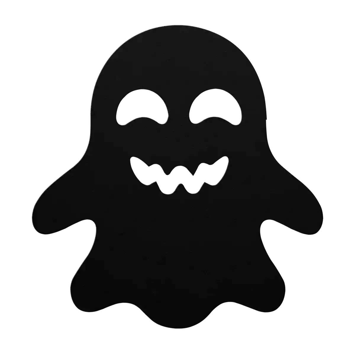 Halloween Zigzag Grin Ghost Metal Sign