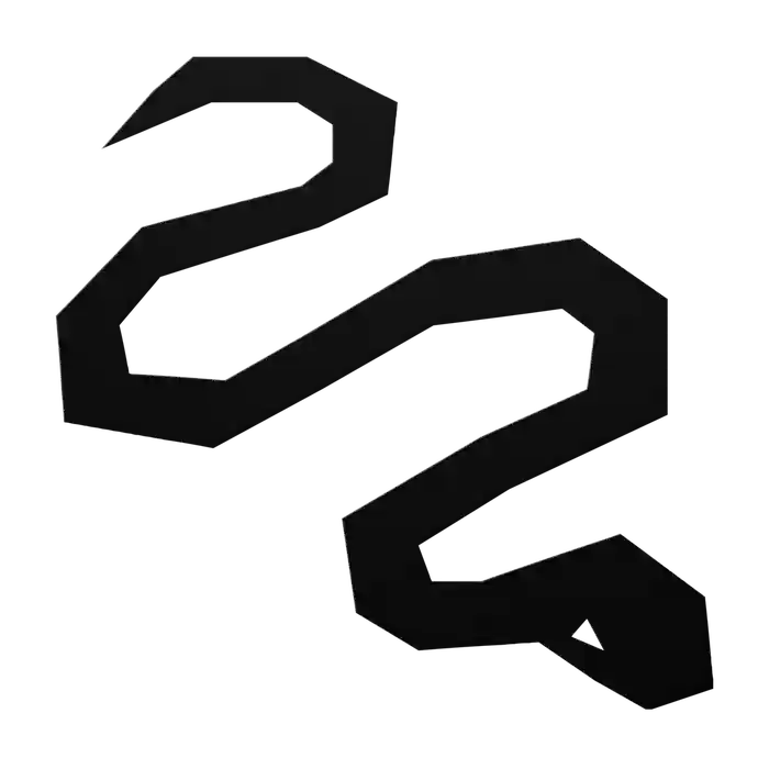 Halloween Zigzag Snake Metal Sign