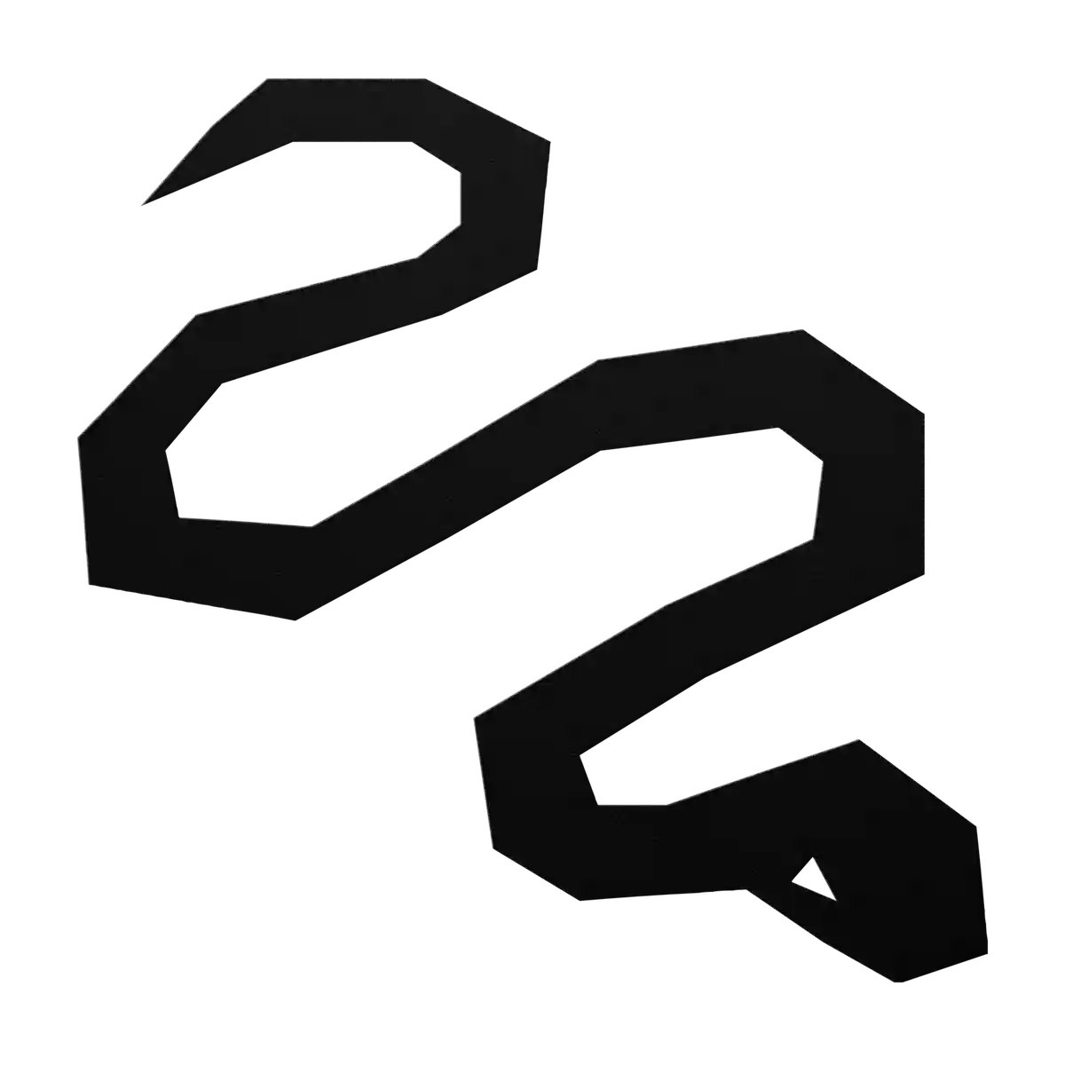 Halloween Zigzag Snake Metal Sign