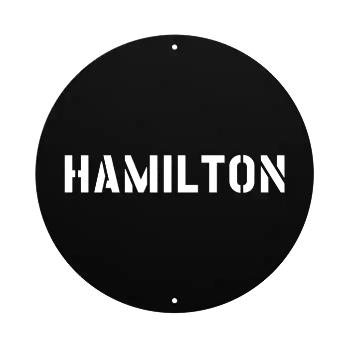 Hamilton Family Name Sign