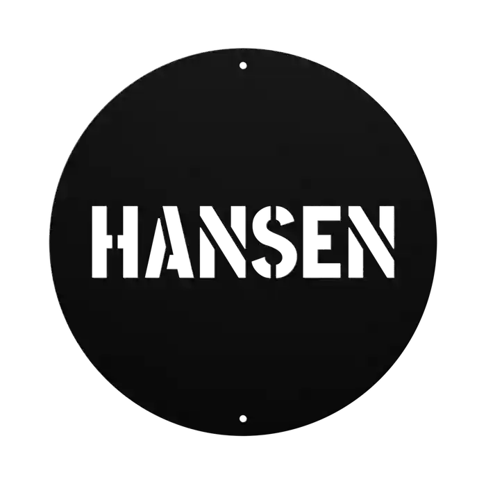 Hansen Family Name Sign